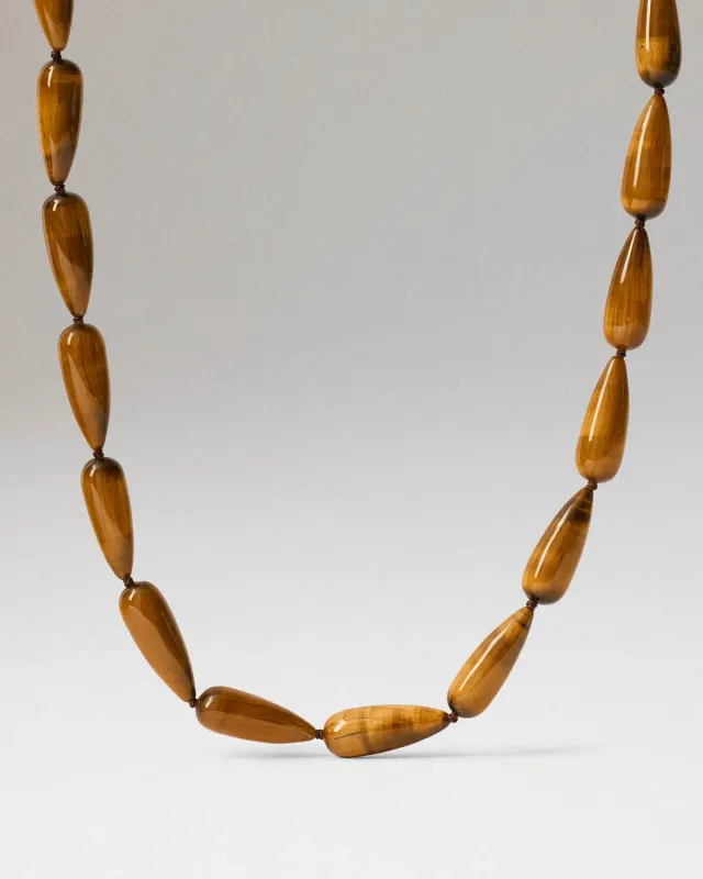 PDPAOLA Tiger Eye collier œil de tigre doré