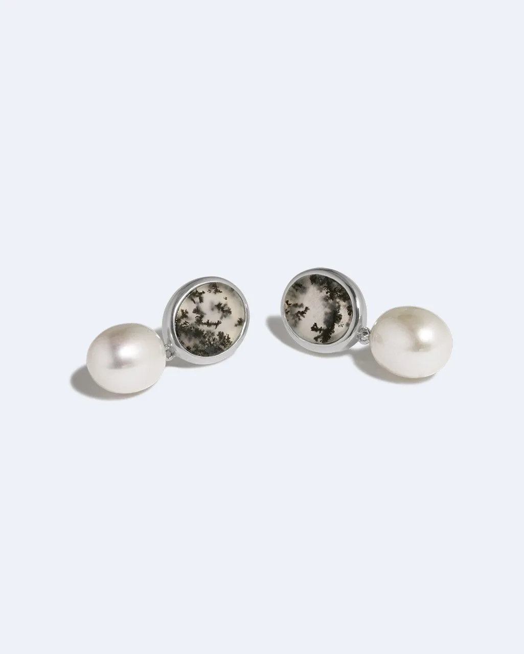 Completedworks Heath boucles d'oreilles perle agate argent