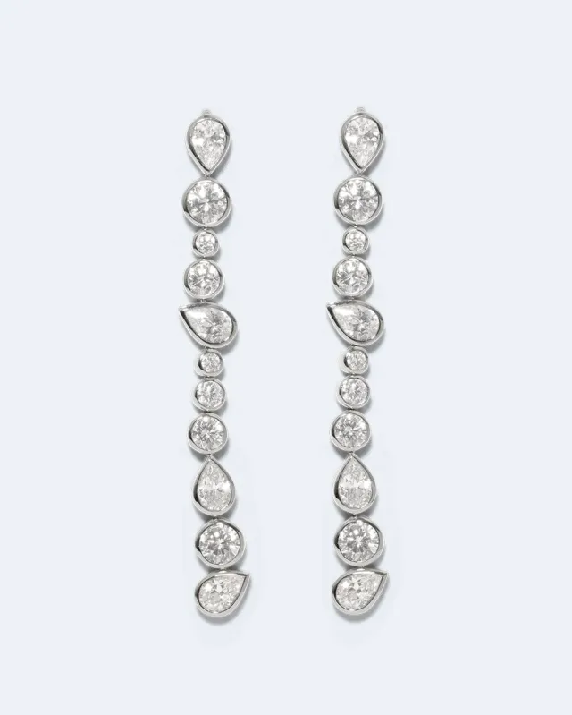 Completedworks Glitch boucles d'oreilles zirconia argent