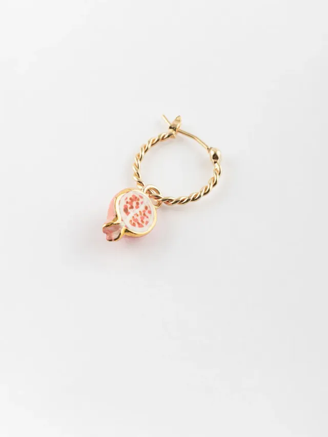 Nach Bijoux Mini créole grenade boucle unité rouge