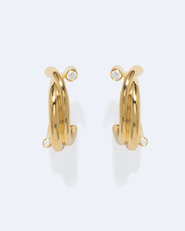 Completedworks What Time Left Behind boucles d'oreilles vermeil zircone