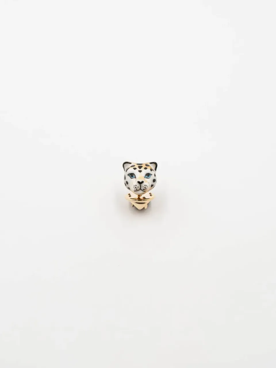 Nach léopard pin's broche porcelaine 14 mm