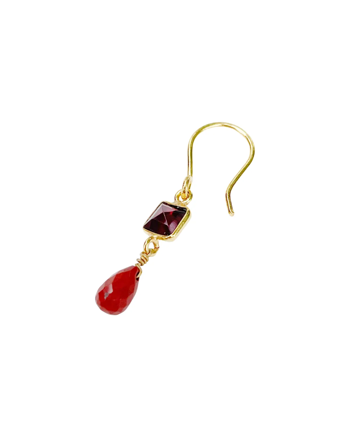 Le Fourbi de Capucine FDC139 boucles d'oreilles laiton doré jaspe