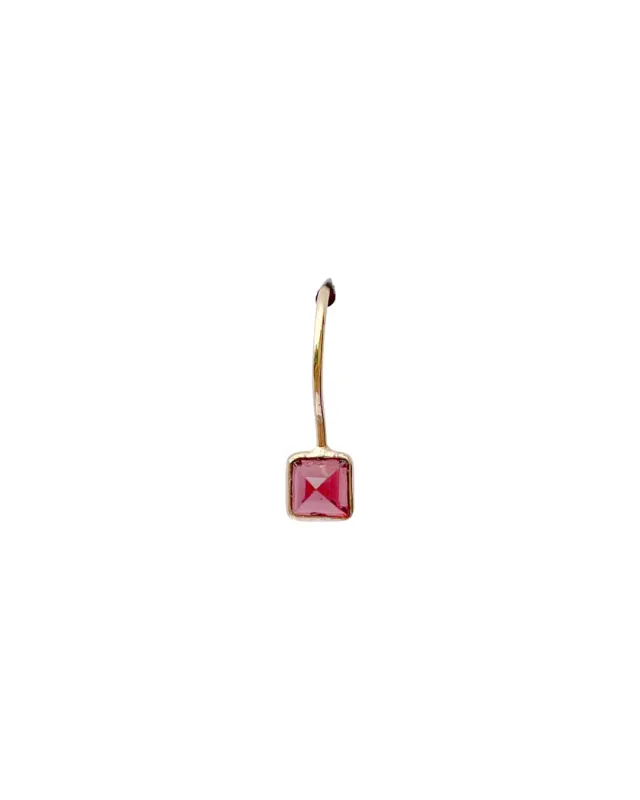 Le Fourbi de Capucine LF13A boucles d'oreilles grenat 1,5 cm