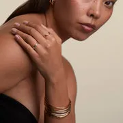 Astrid & Miyu Crossover Illusion Band bague argent entrelacée