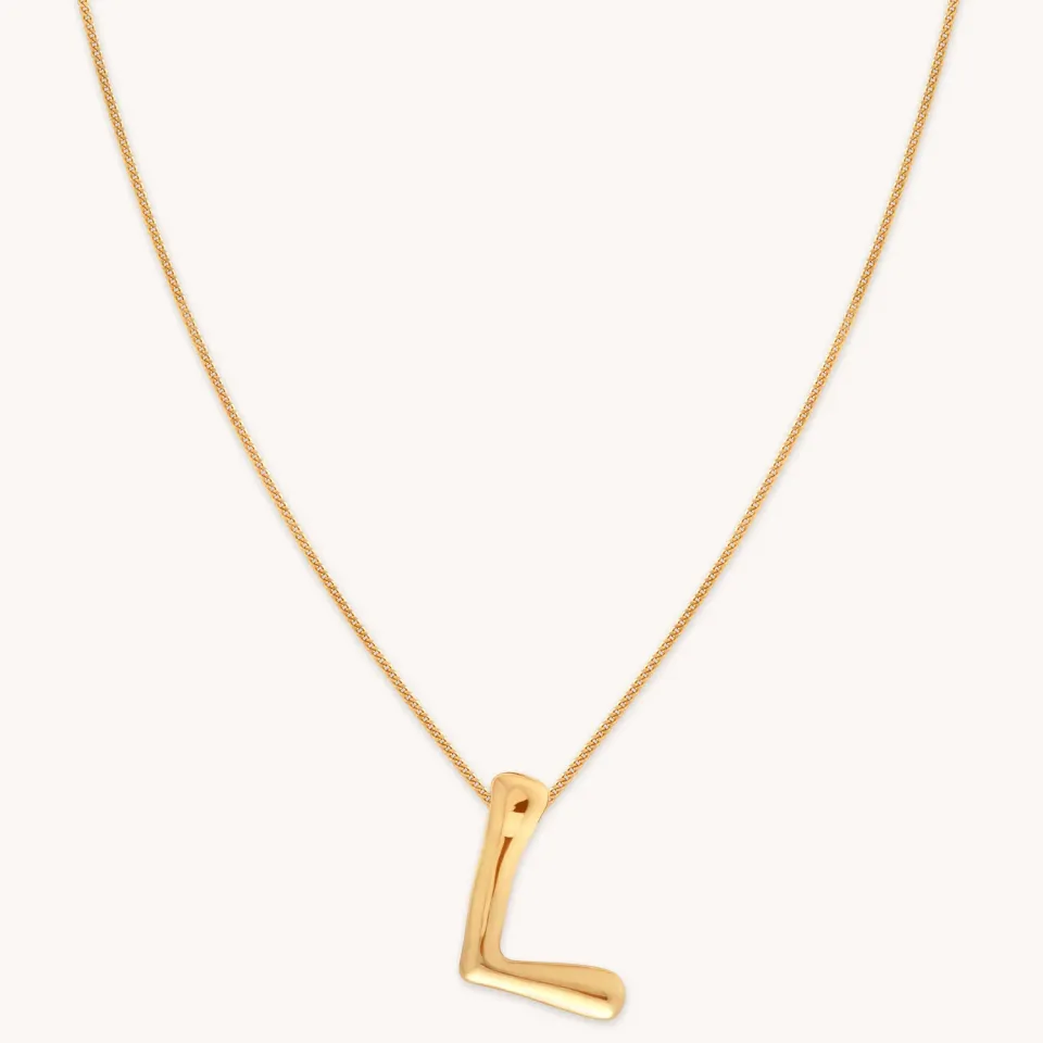 Astrid & Miyu L Initial Bold collier or initiale L