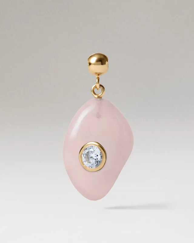 PDPAOLA Love Rose Quartz charm quartz rose 13,7 mm