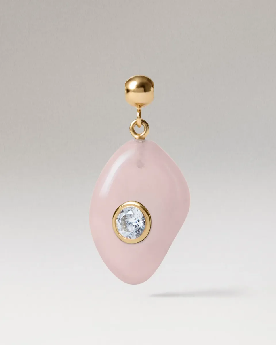 PDPAOLA Love Rose Quartz charm quartz rose 13,7 mm