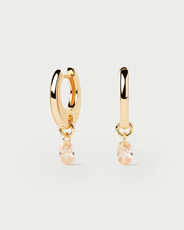 PDPAOLA Peach Lily créoles zircon pêche dorées