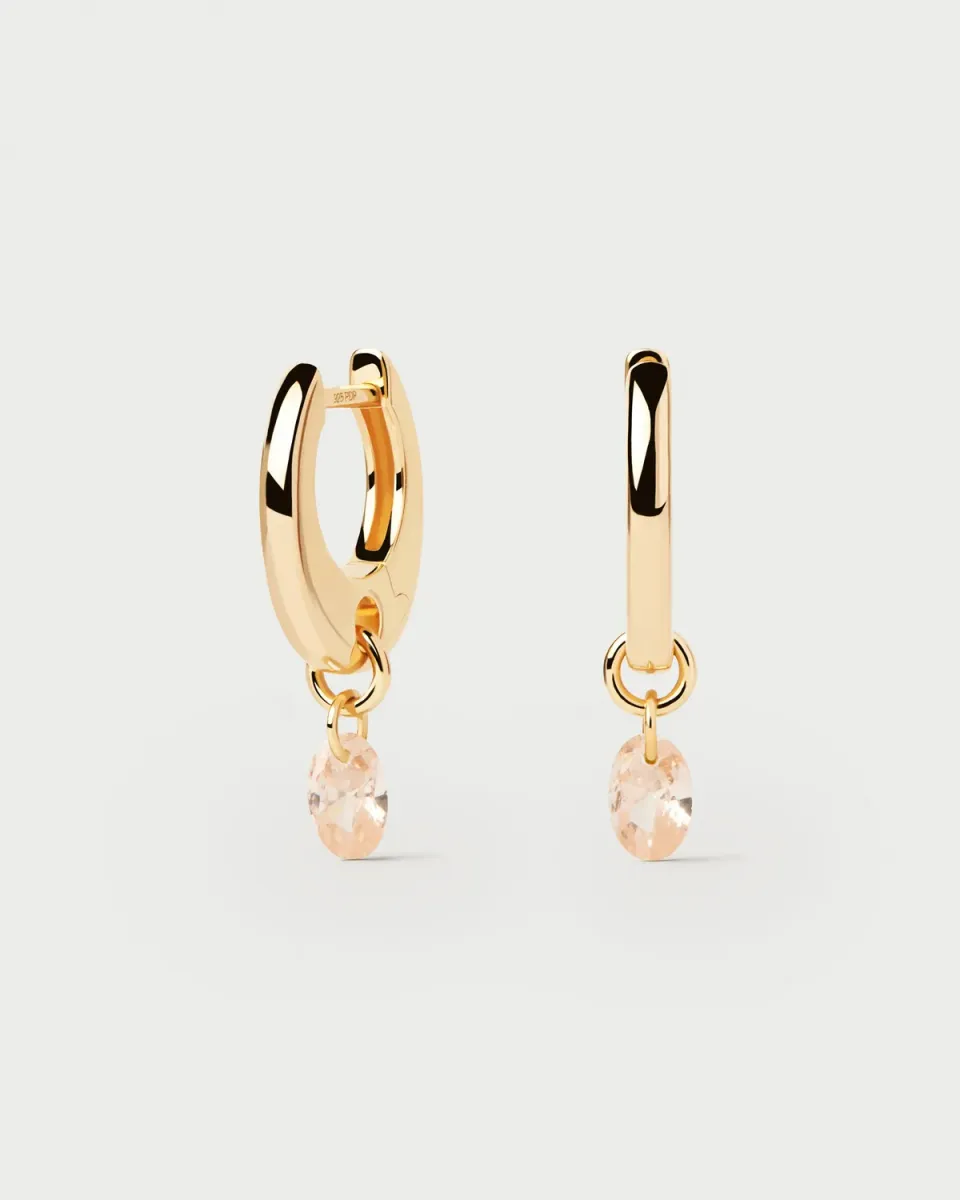 PDPAOLA Peach Lily créoles zircon pêche dorées