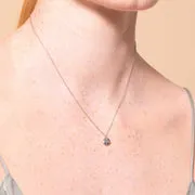 Astrid & Miyu March Aquamarine collier or blanc naissance