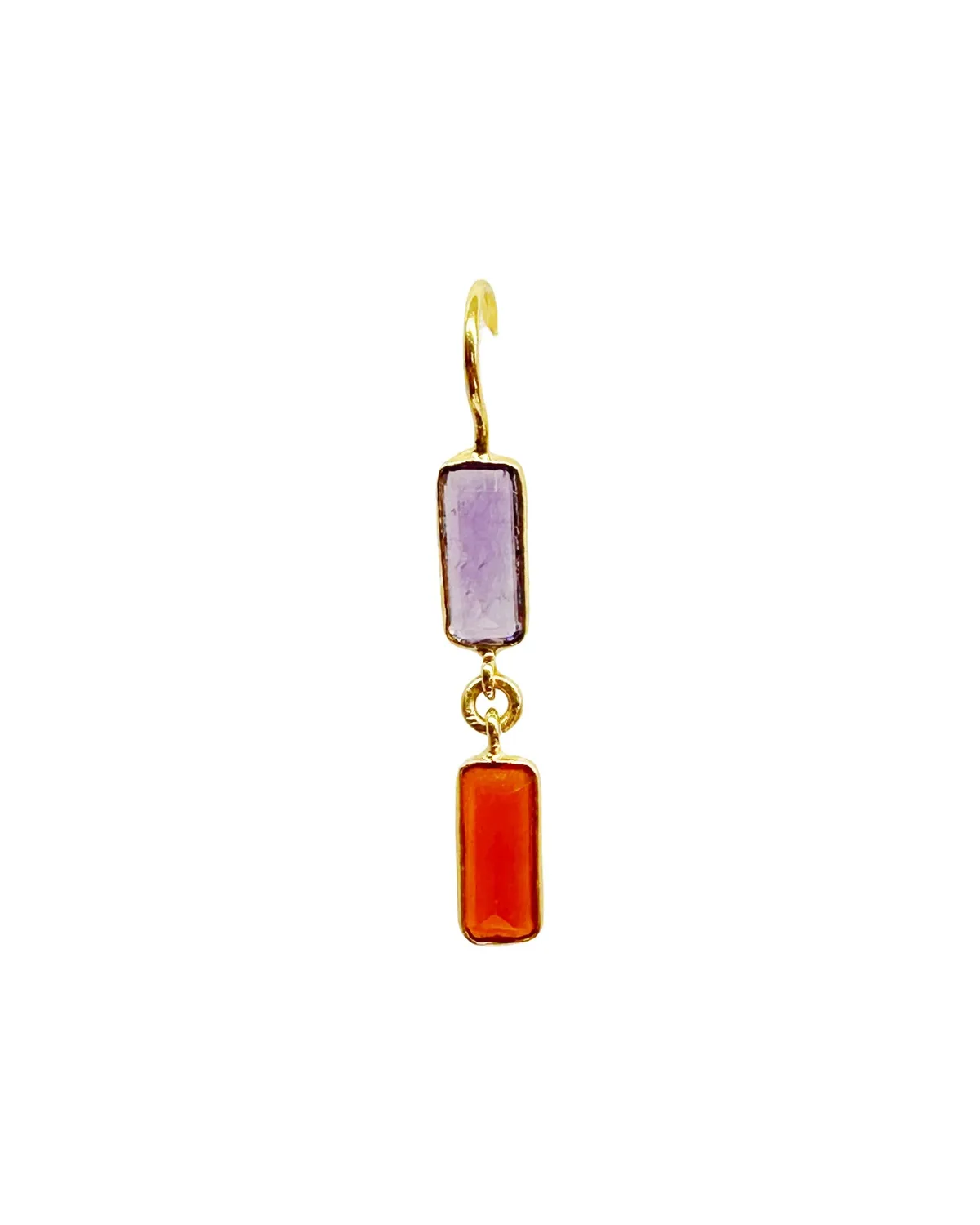 Le Fourbi de Capucine D12 boucles asymétriques améthyste