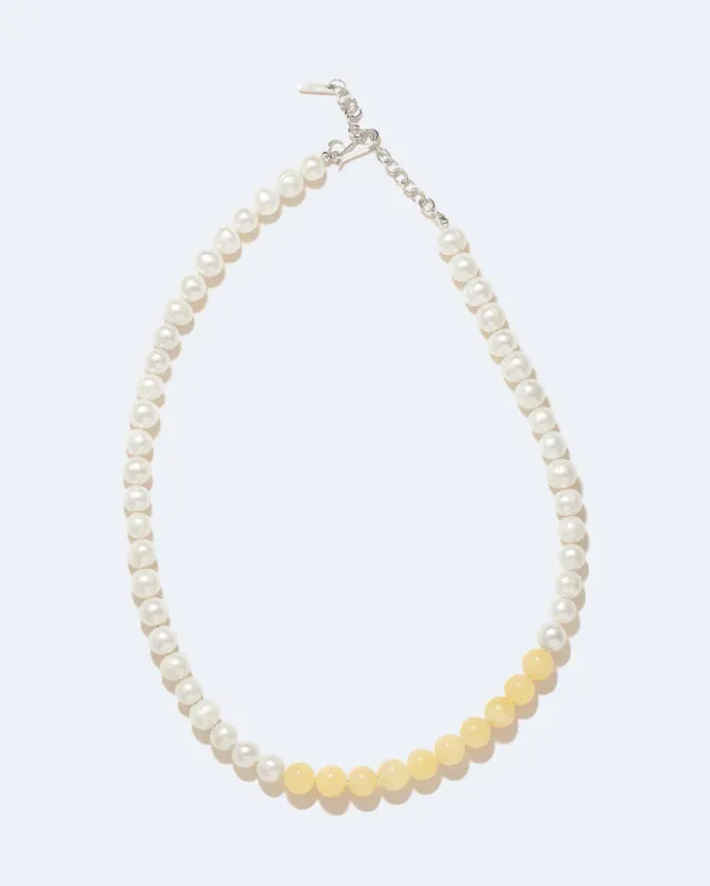 Completedworks So Far So Good collier perle jade platine