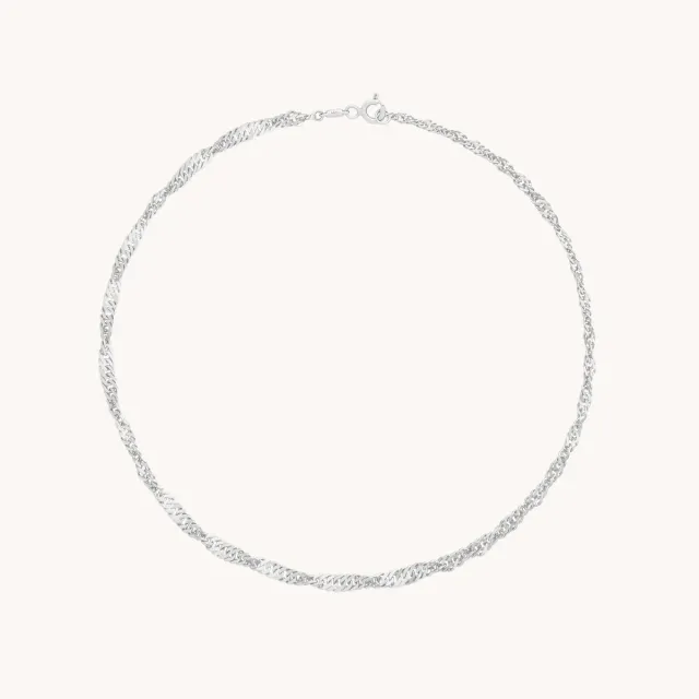 Astrid & Miyu Bold Astrid bracelet chaîne or blanc massif