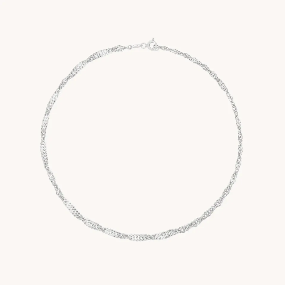 Astrid & Miyu Bold Astrid bracelet chaîne or blanc massif