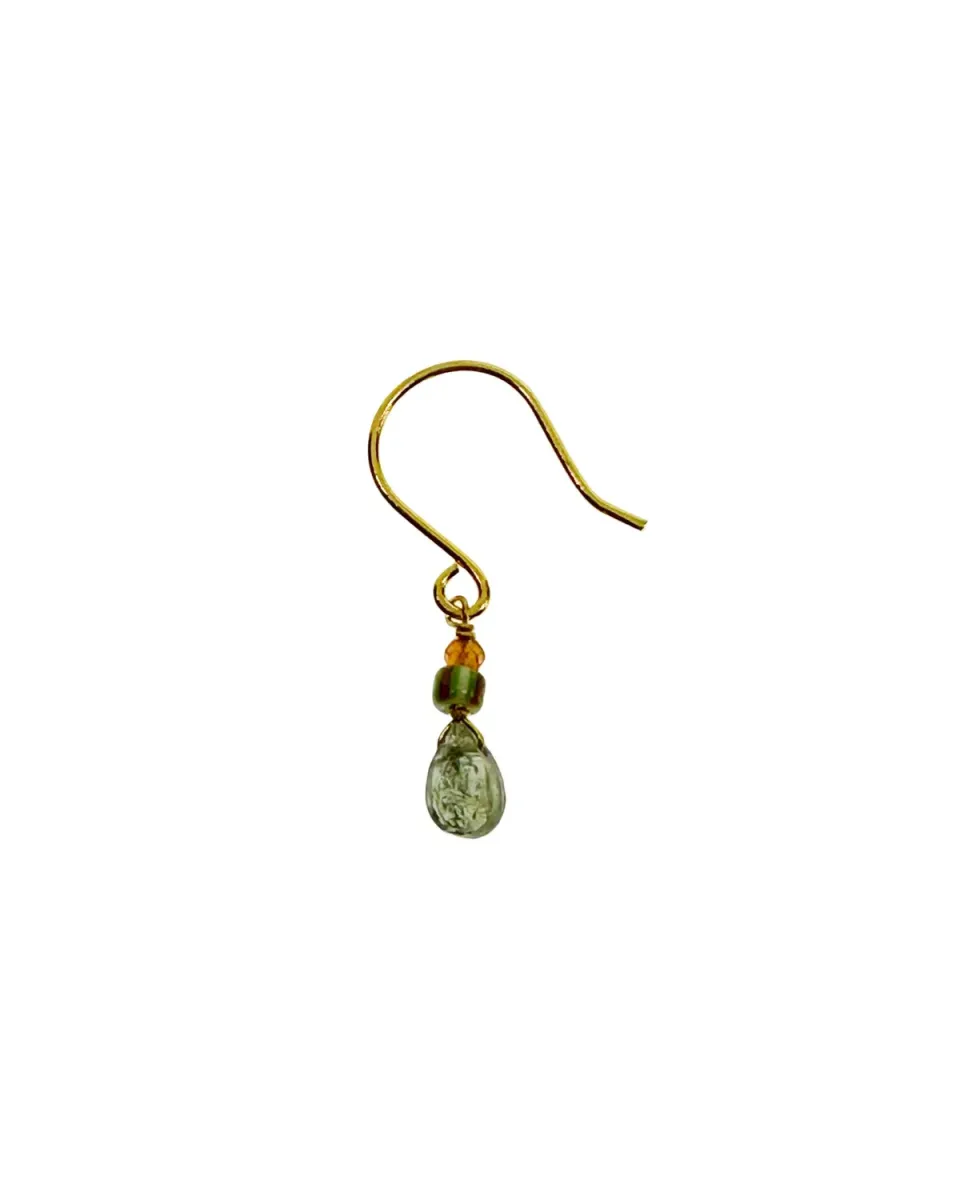 Le Fourbi de Capucine LF33 boucles d'oreilles laiton doré 2,3 cm