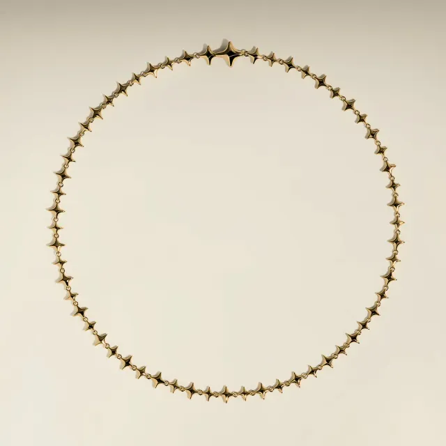Astrid & Miyu Cosmic Star Chain Necklace collier or