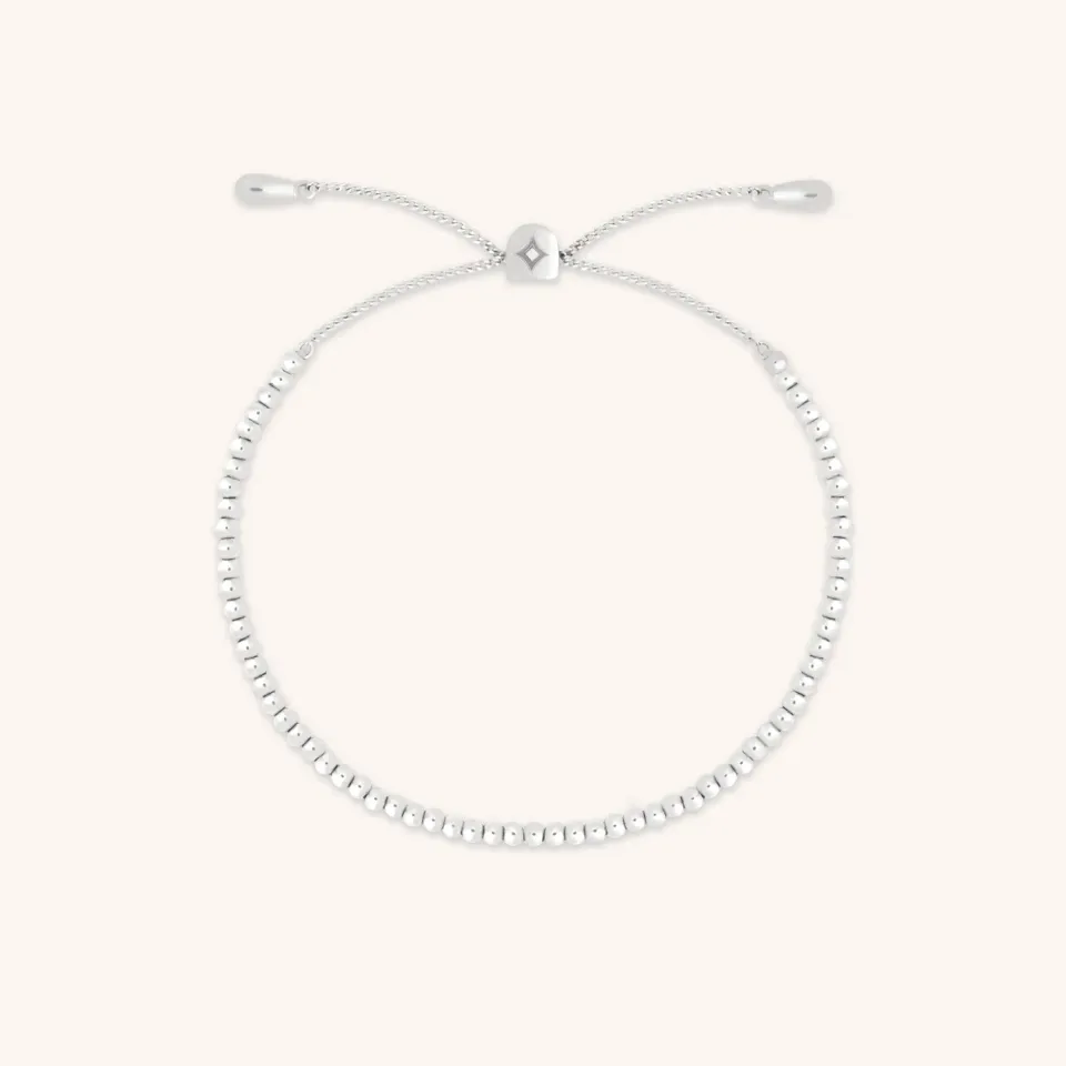 Astrid & Miyu Beaded bracelet or blanc perlé