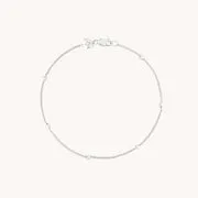 Astrid & Miyu Green Tennis bracelet argent pierre verte