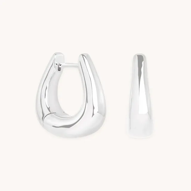 Astrid & Miyu Saddle Medium créoles argent