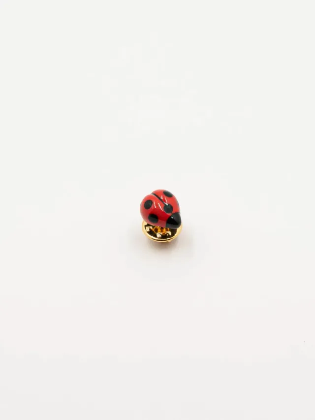 Nach Bijoux coccinelle pin's porcelaine 14 mm