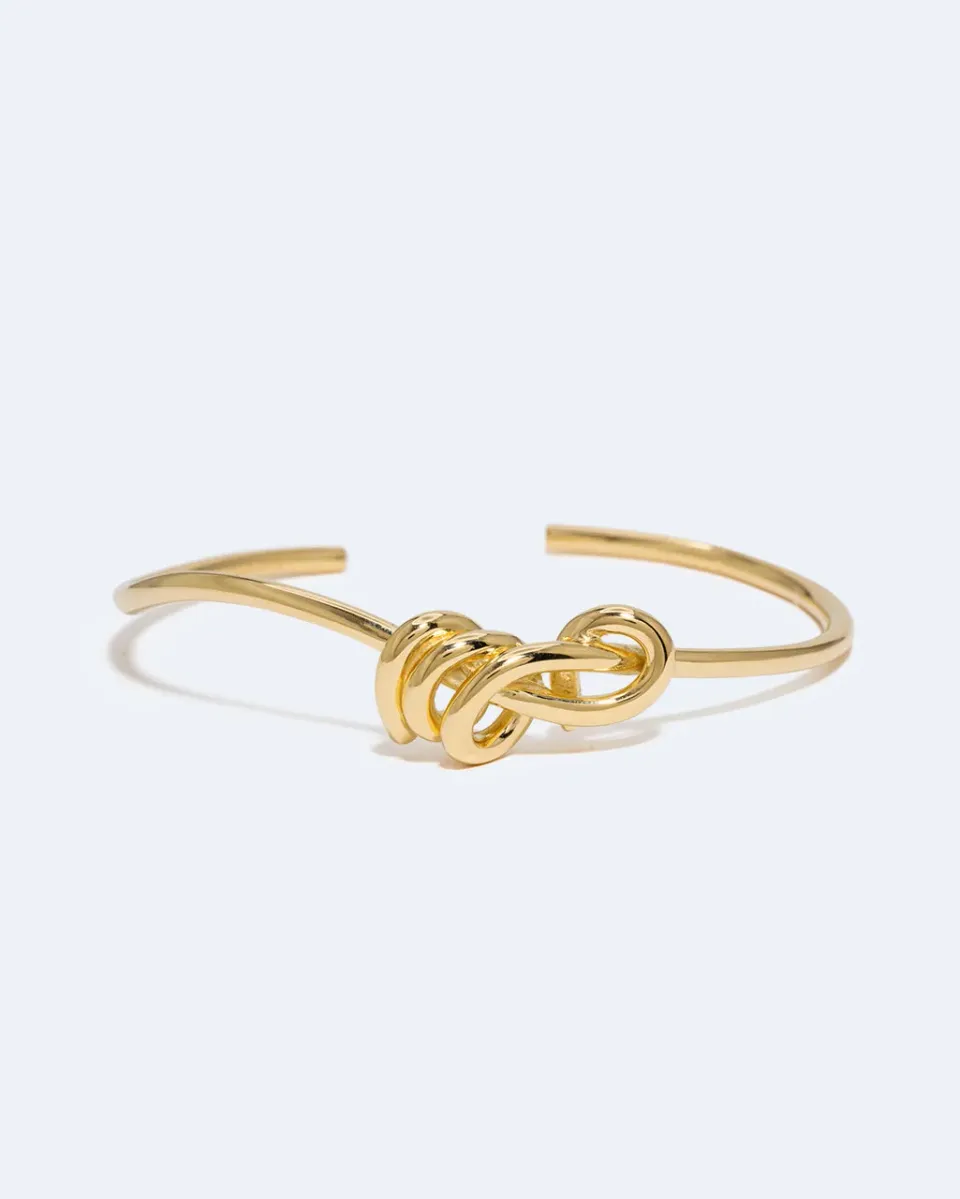 Completedworks Knot manchette plaqué or torsadé