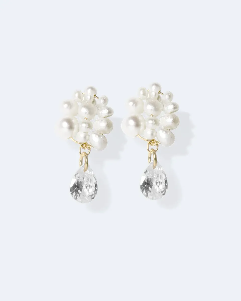 Completedworks Time Is Layered In Ice boucles d'oreilles perle vermeil