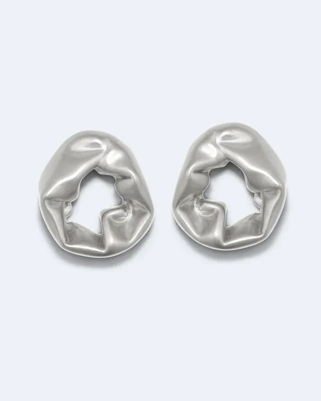 Completedworks Scrunch boucles d’oreilles argent recyclé