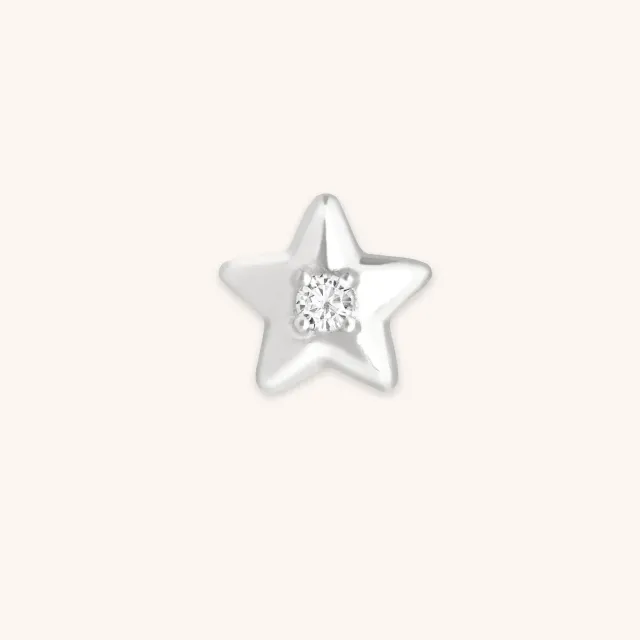 Astrid & Miyu Star Click breloque or blanc 9 carats