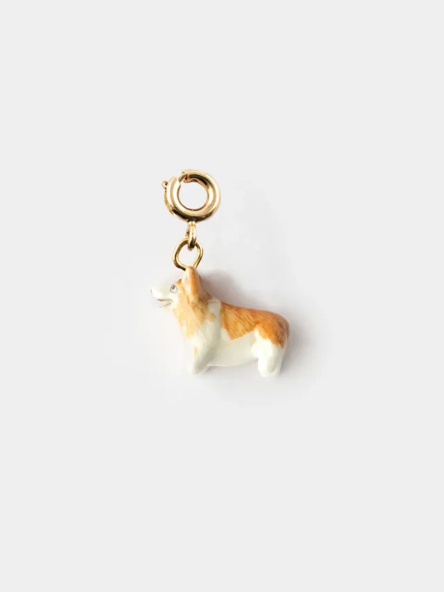 Nach Bijoux chien corgi charm's porcelaine 2,7 cm