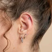 Astrid & Miyu Diamond Emerald Pear piercing or blanc