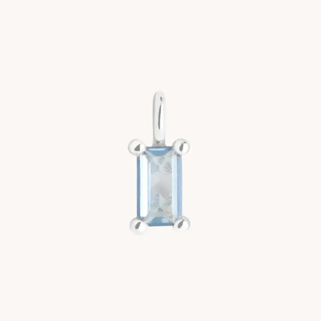 Astrid & Miyu Blue Spinel charm or blanc 9k bleu 4 mm