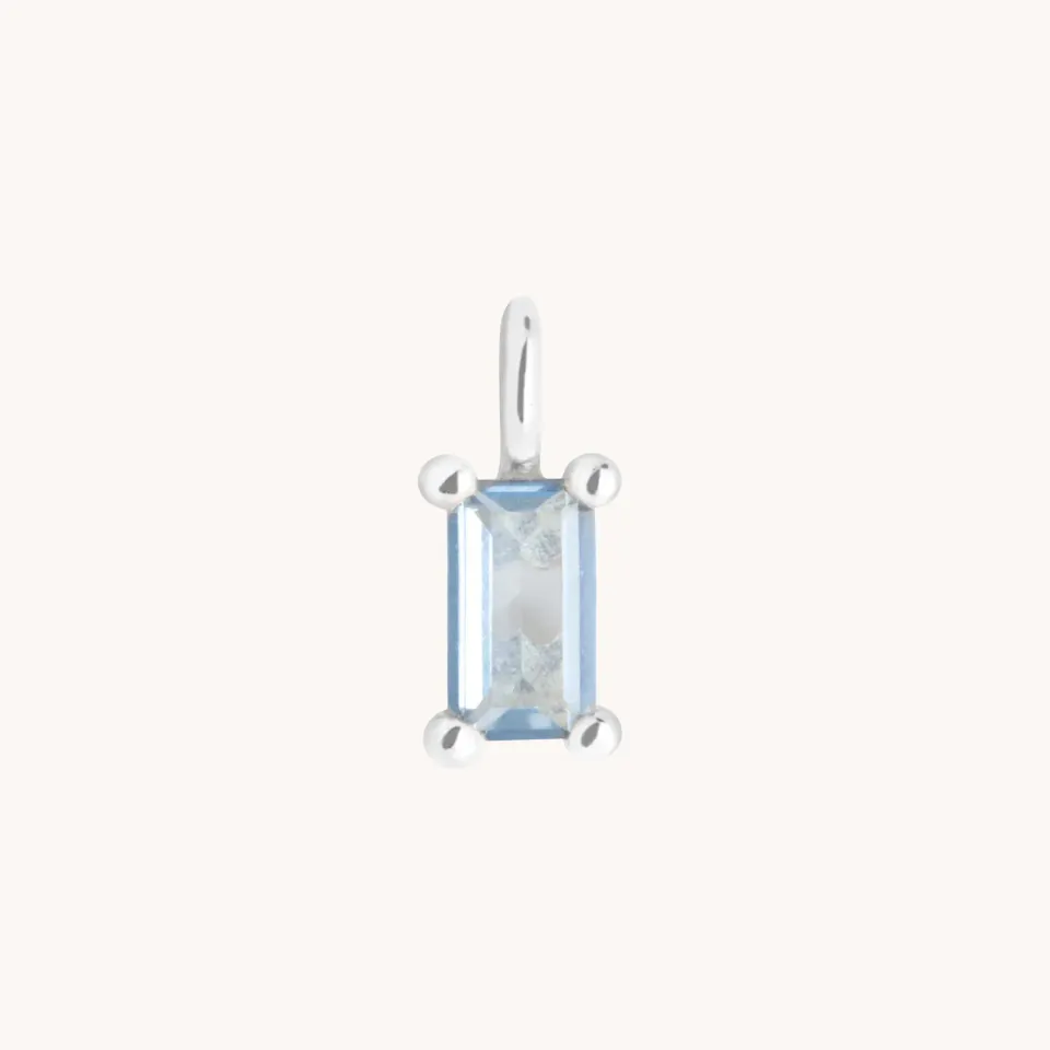 Astrid & Miyu Blue Spinel charm or blanc 9k bleu 4 mm