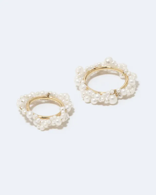 Completedworks Stratus bague perle d'eau douce plaqué or