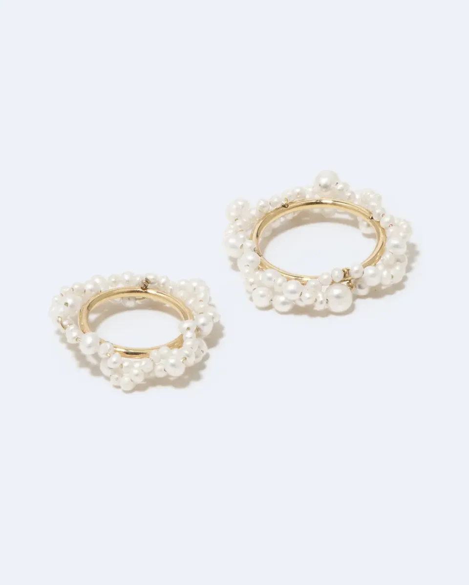 Completedworks Stratus bague perle d'eau douce plaqué or