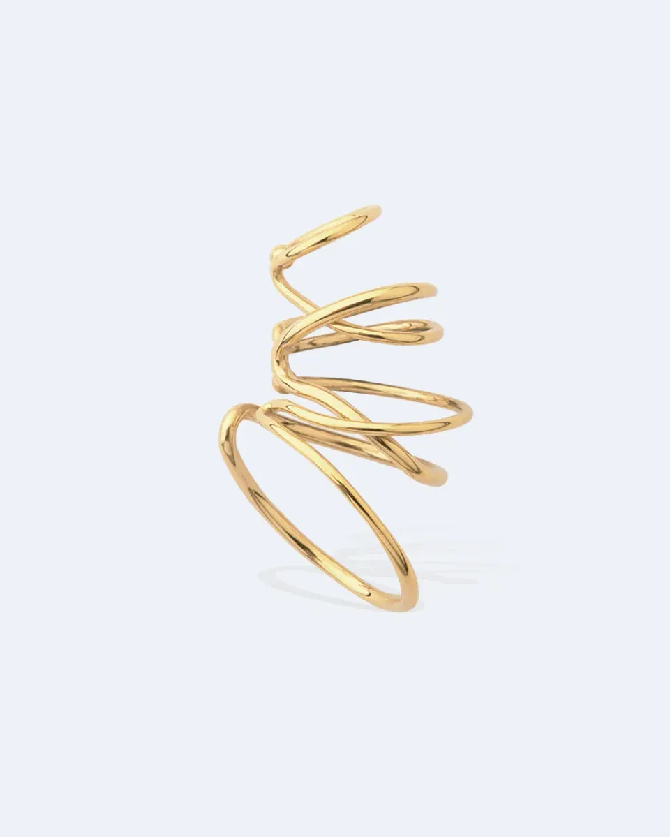 Completedworks Bend in the River ear cuff vermeil doré