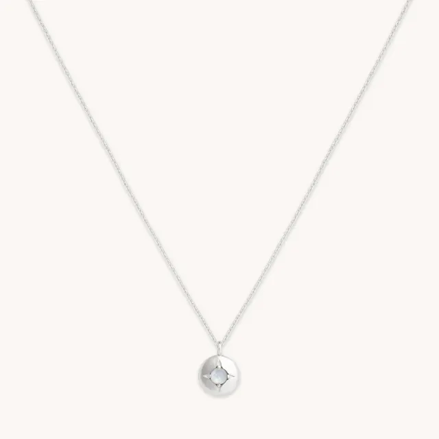 Astrid & Miyu June Moonstone collier or blanc pierre de lune