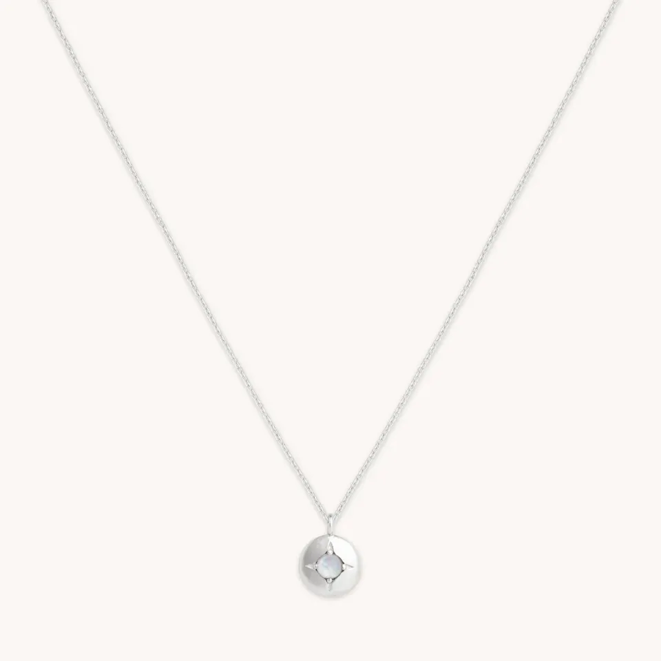 Astrid & Miyu June Moonstone collier or blanc pierre de lune