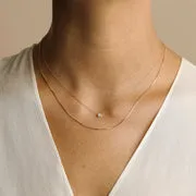 Astrid & Miyu Diamond Solitaire collier or diamant