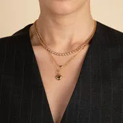 Astrid & Miyu Heart Bezel Tennis collier doré