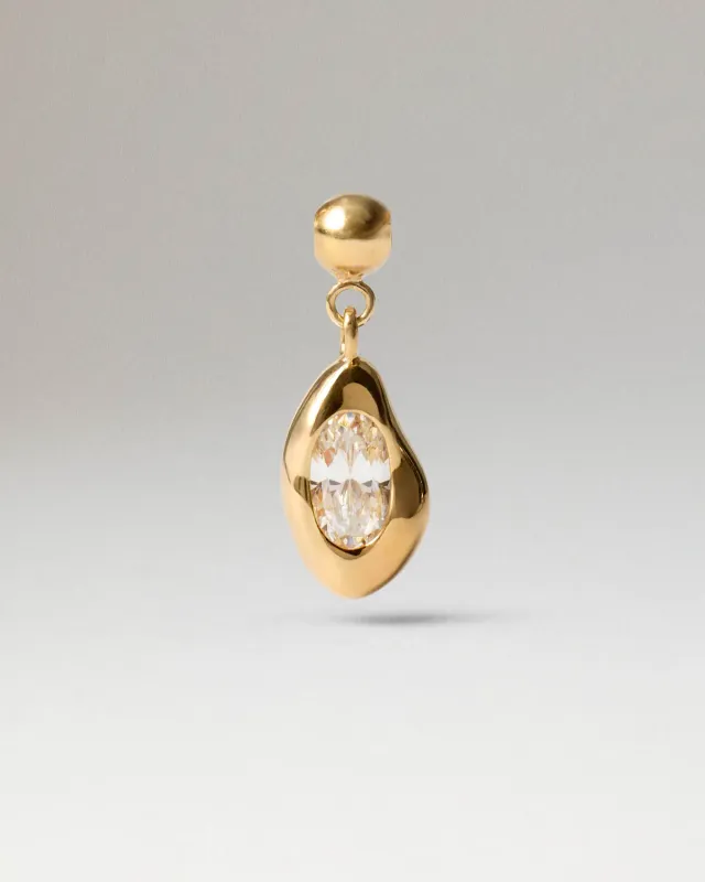 PDPAOLA Charms Glow charm doré zircon blanc