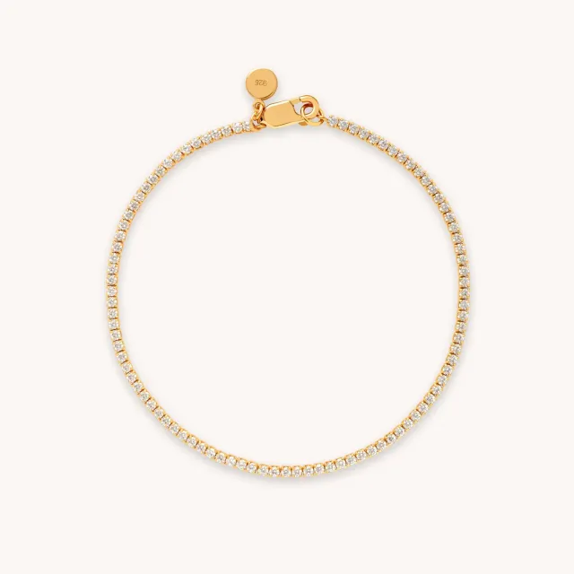 Astrid & Miyu Tennis Chain bracelet doré éclat soirée