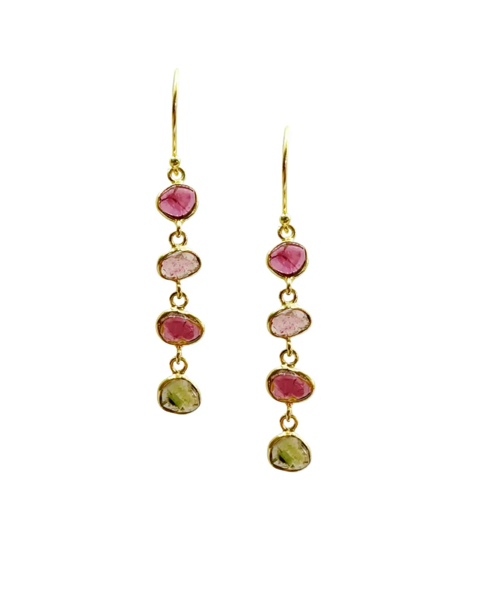 Le Fourbi de Capucine G11 boucles tourmaline doré