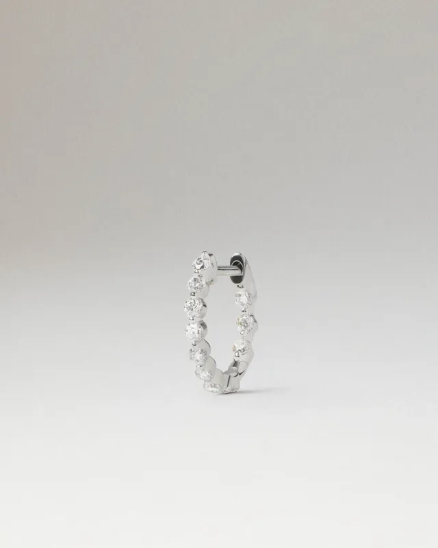 PDPAOLA Celine mono-boucle or blanc diamants