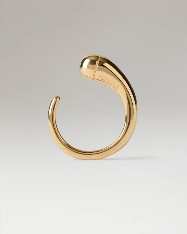 PDPAOLA Loop bague anneau plaqué or 6 mm
