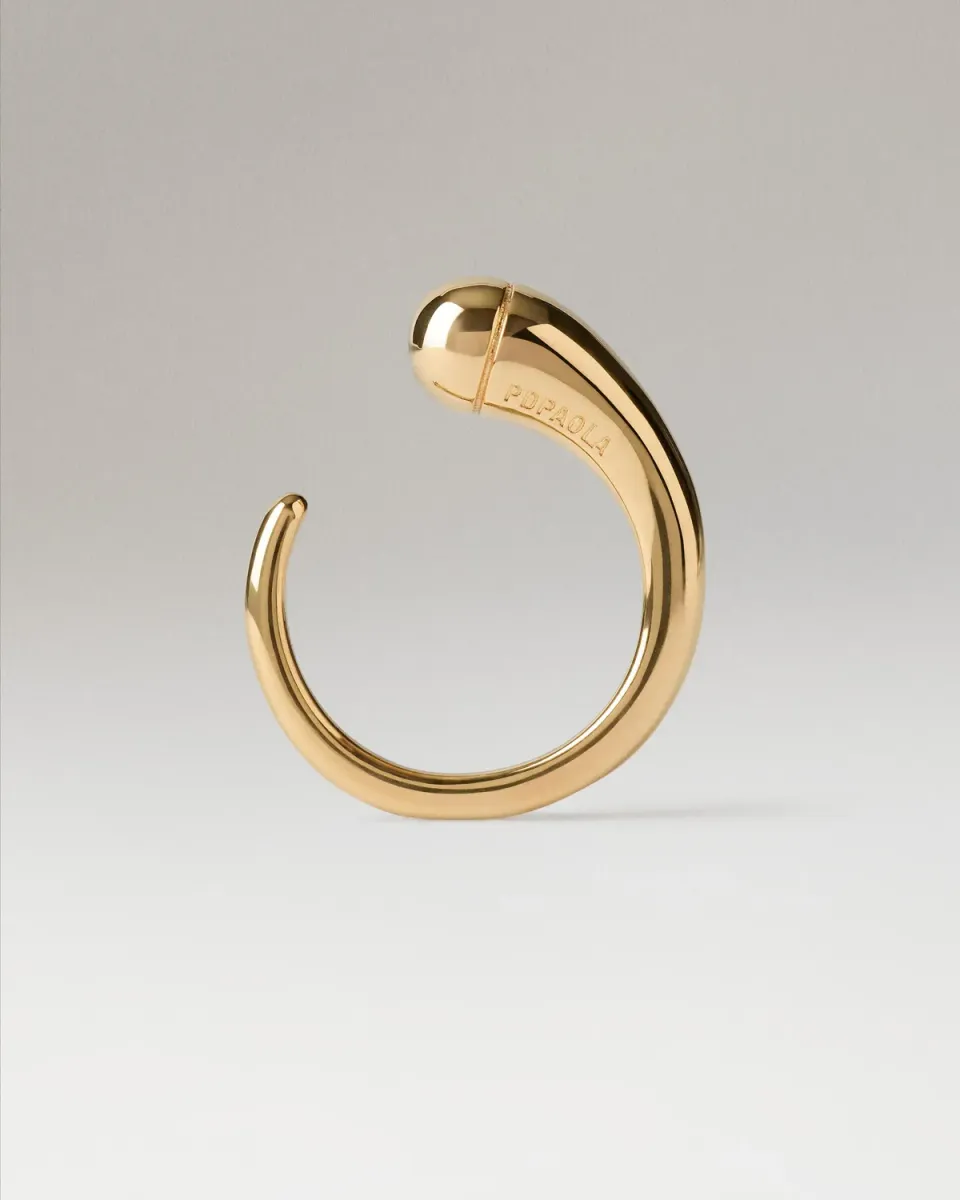 PDPAOLA Loop bague anneau plaqué or 6 mm