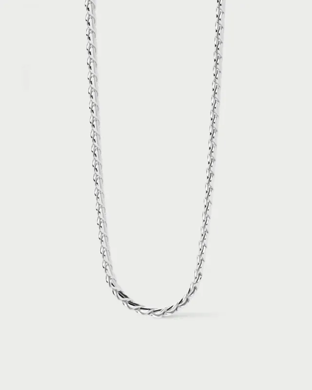 PDPAOLA Serpentine Large collier argent taille S 44 cm rhodié