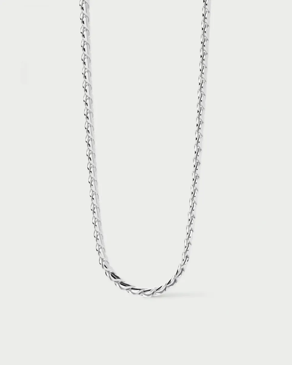 PDPAOLA Serpentine Large collier argent taille S 44 cm rhodié