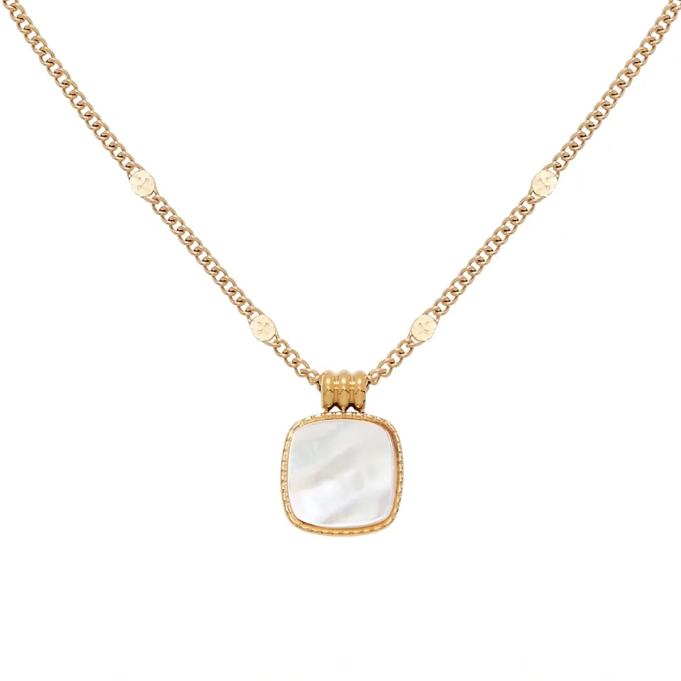 Nao de Paris Vintage Blanc collier nacre 38 cm
