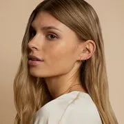 Astrid & Miyu Twisted Rope Seamless Hoop créoles or massif
